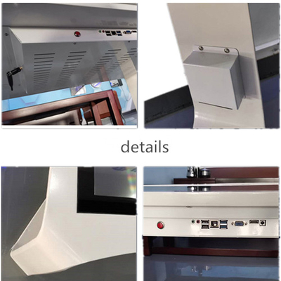 White 43 Inch Multi Touch Screen Table Standing Kiosk 500cd/M2